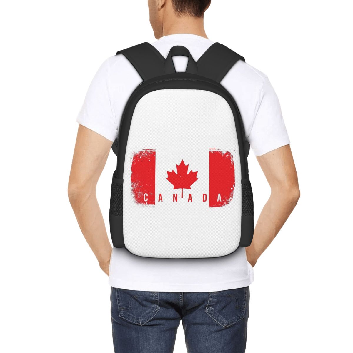 Women Bags In Canada - Canada Flag Student Backpack School Bag