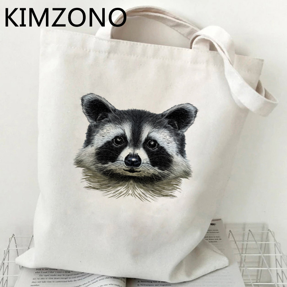 Women Bags Jute - Mapache shopping bag reusable canvas shopper