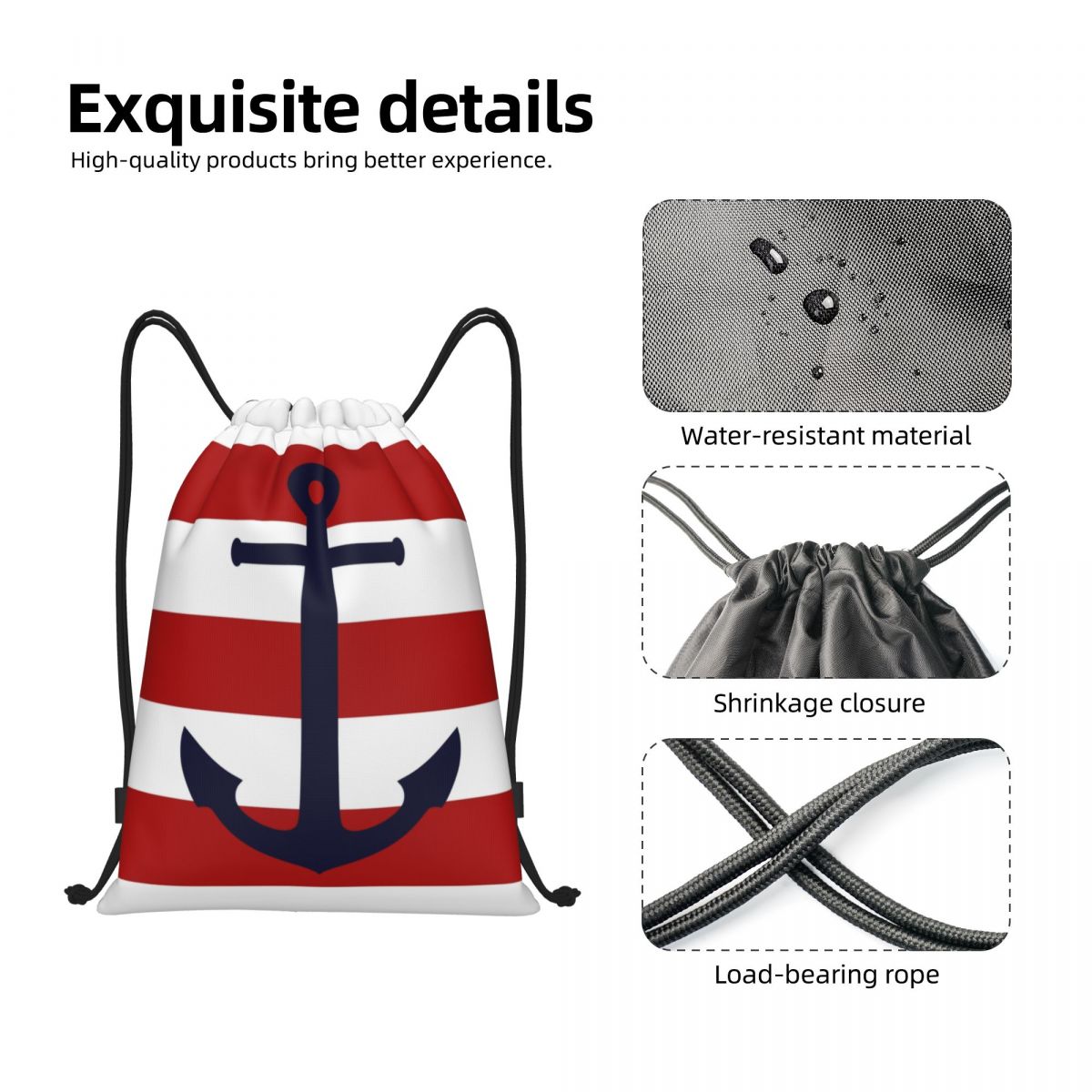 Nautical Navy Blue Anchor On R - Women'S Yoga Bags recension och pris