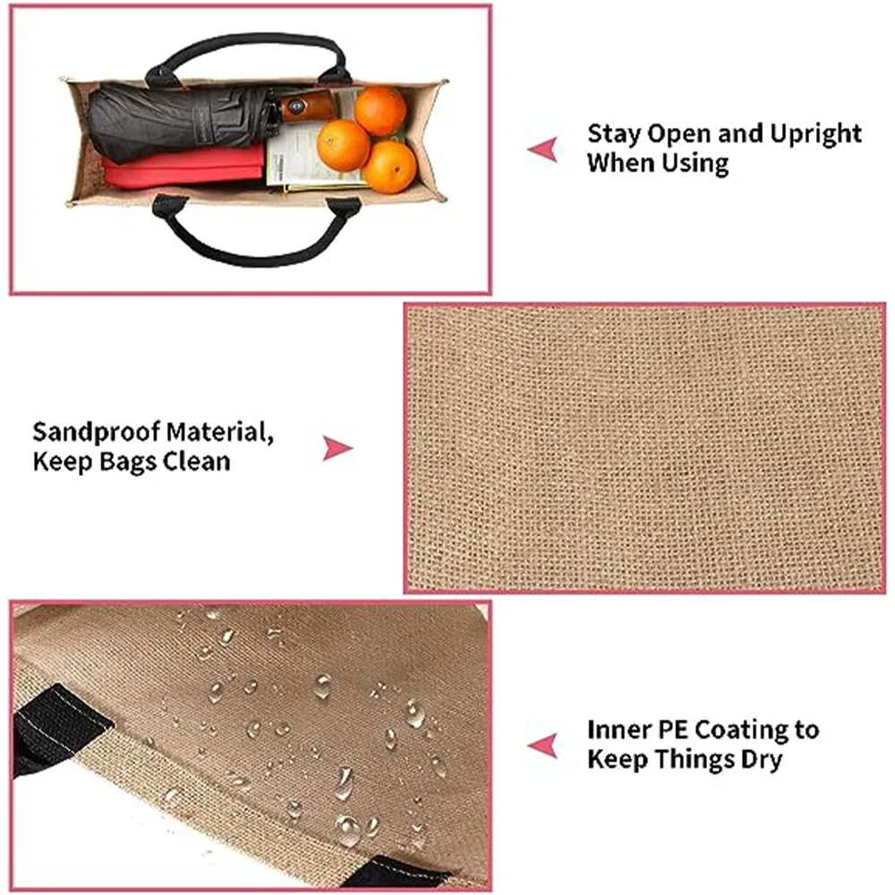 Linen Tote Shopping Bag Samura - Women Bags Jute recension och pris