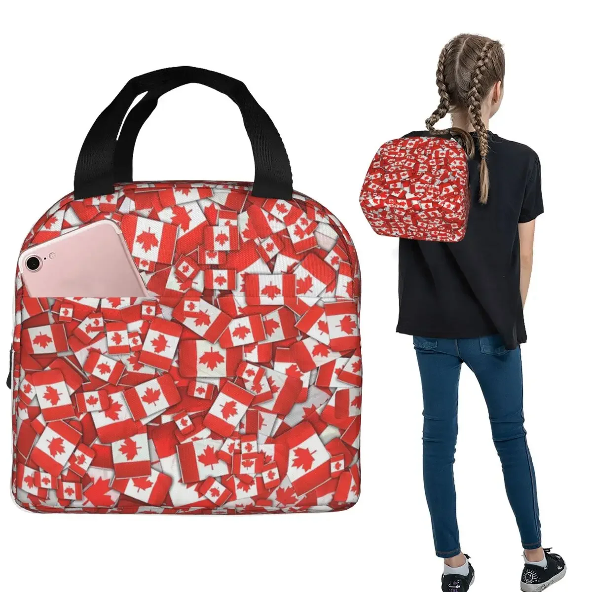 Canada Flag Pattern Insulated  - Women Bags In Canada recension och pris