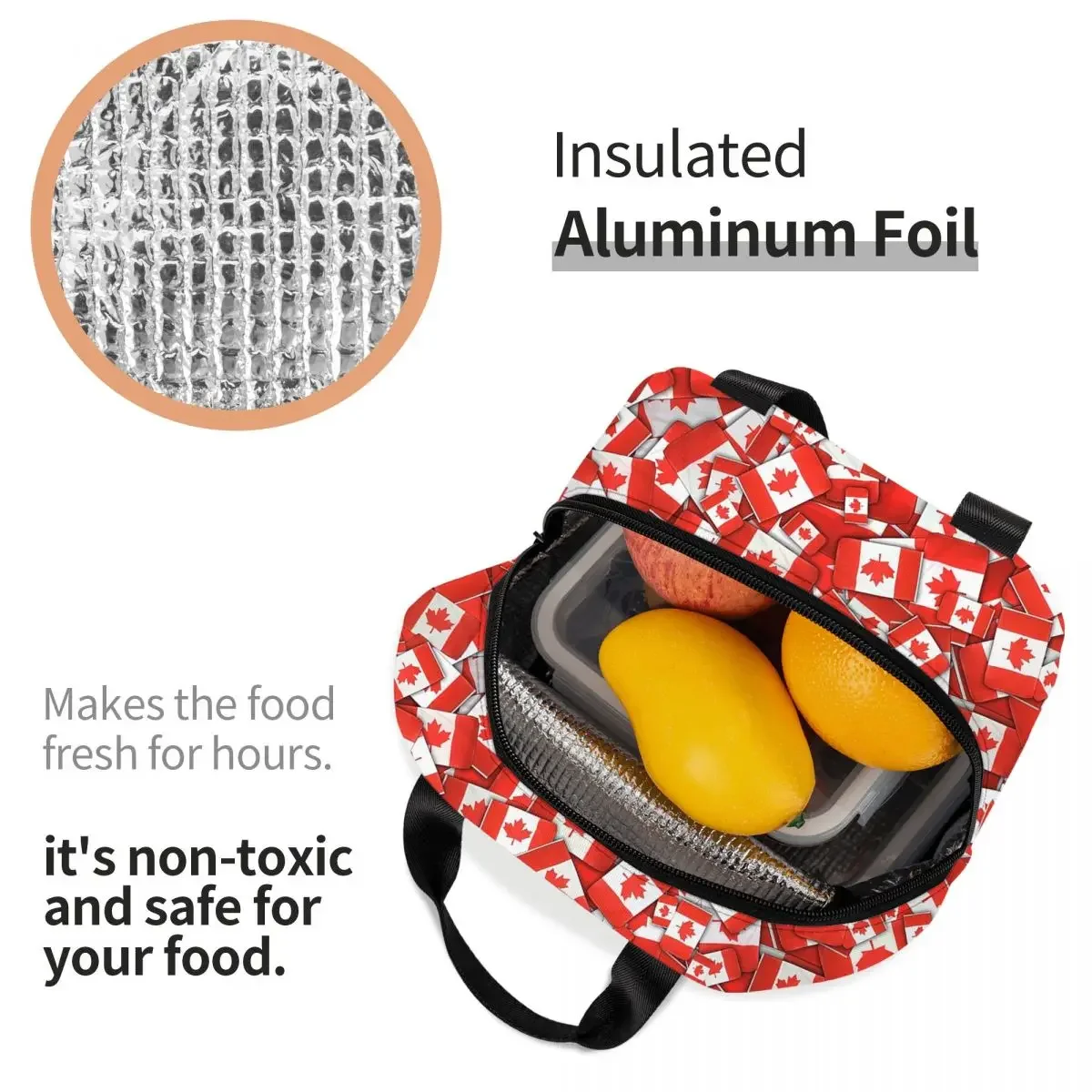 Canada Flag Pattern Insulated  - Women Bags In Canada recension och pris