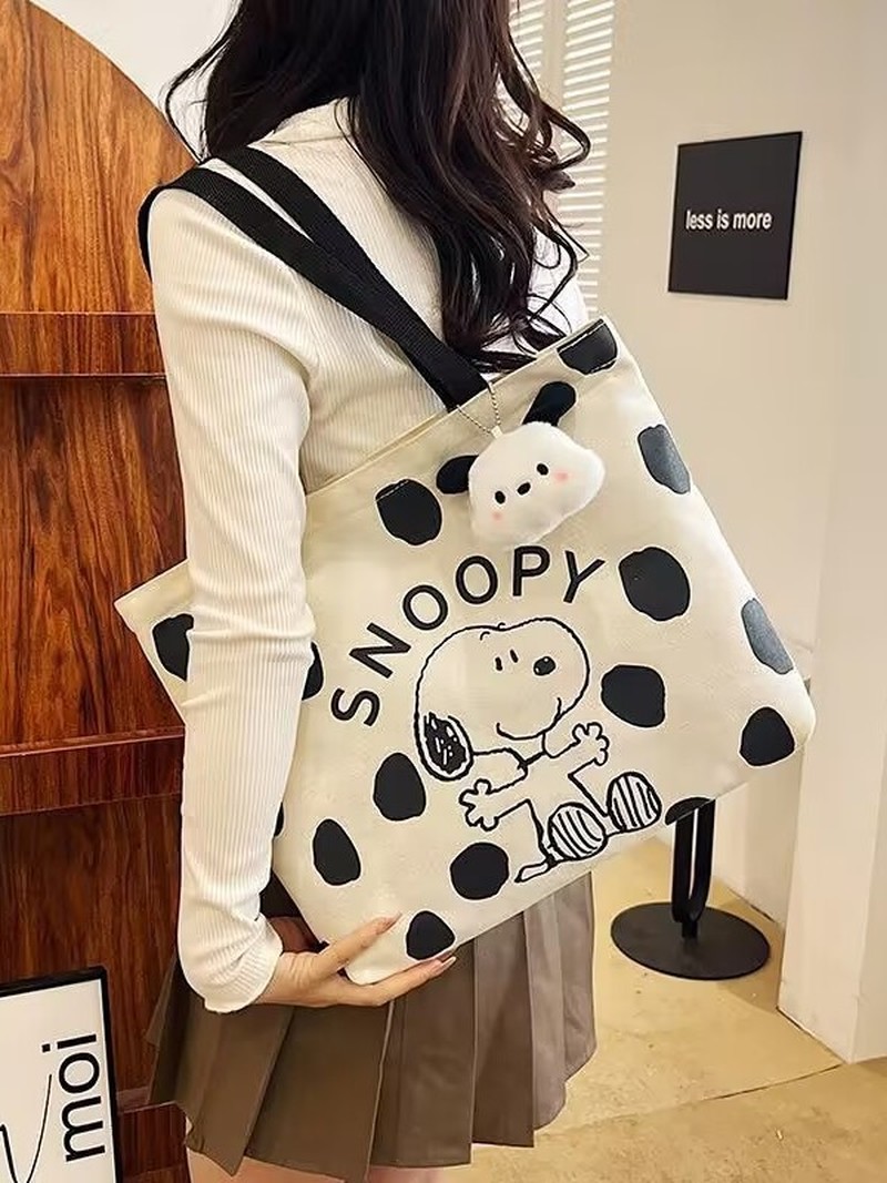 Cartoon Snoopy Canvas Shoulder - Women Bags Daily Use recension och pris