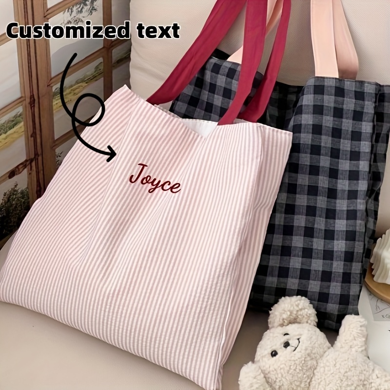 Custom Name Embroidery Tote Ba - Women Bags Name recension och pris