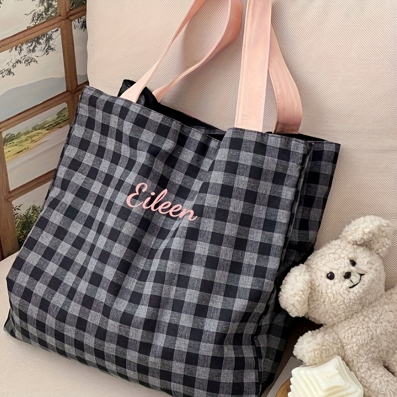 Custom Name Embroidery Tote Ba - Women Bags Name recension och pris
