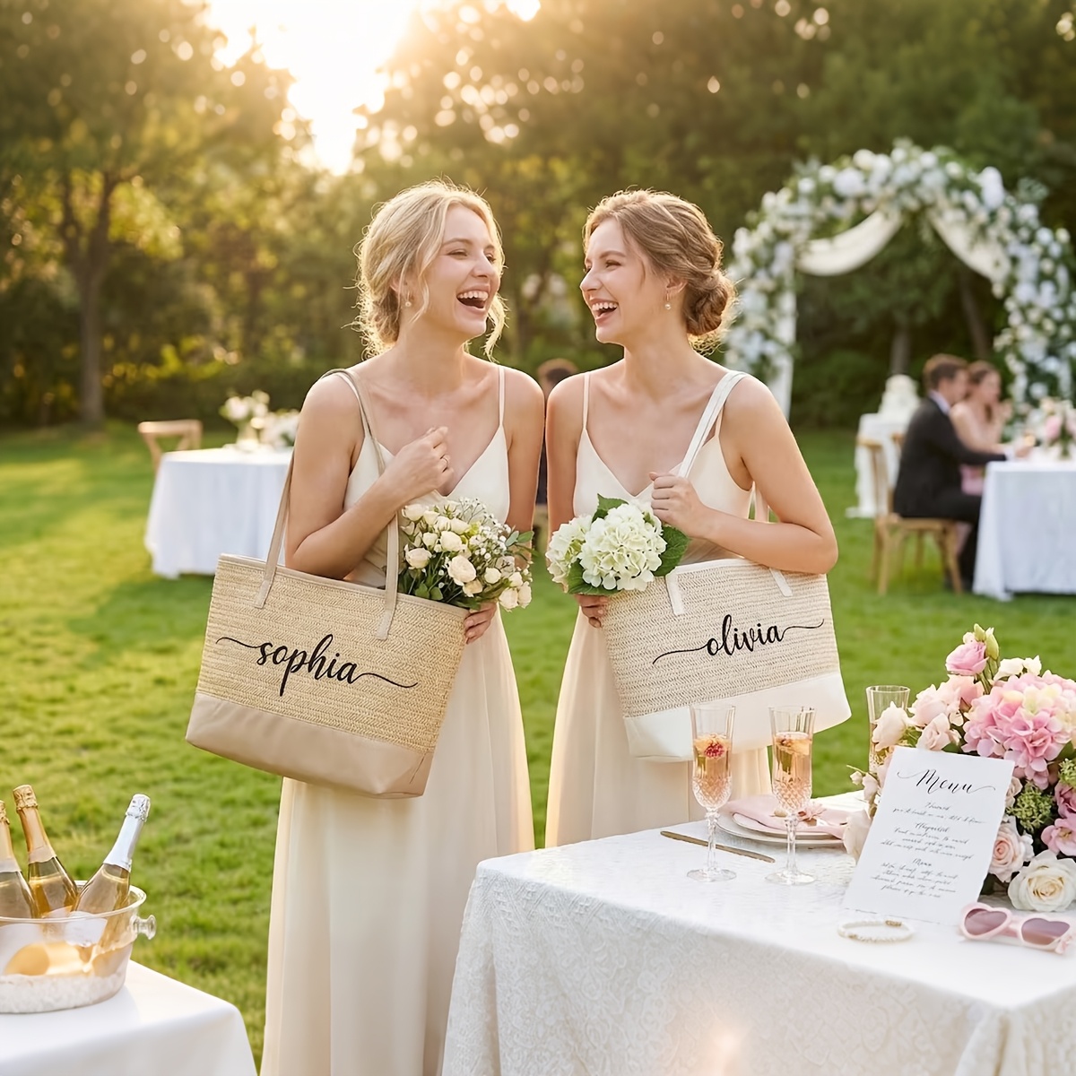 Custom Name Embroidered Straw  - Women Bags Name recension och pris