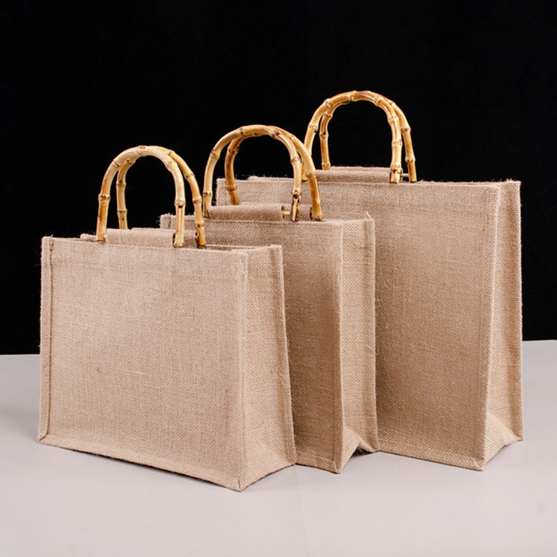Portable Burlap Jute Shopping  - Women Bags Jute recension och pris